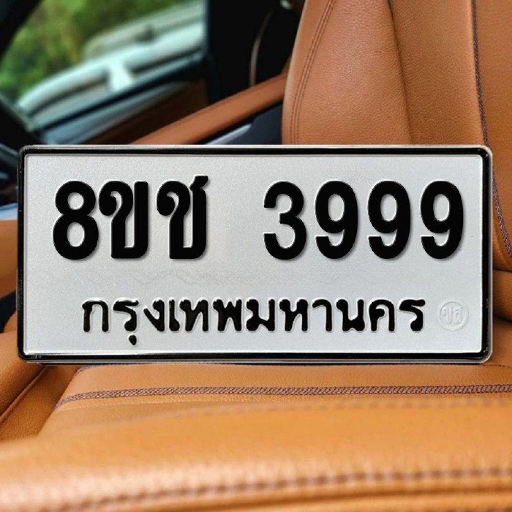 ป้ายทะเบียนรถสวย เลขทะเบียน 8ขช 3999 กรุงเทพ