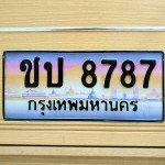 ภาพป้ายทะเบียน ชป 8787 ของจริง