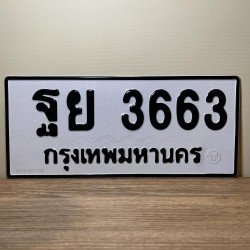 ภาพป้ายทะเบียน ฐย 3663 ของจริง