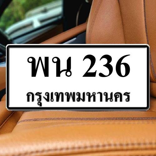 ภาพป้ายทะเบียน พน 236 ของจริง